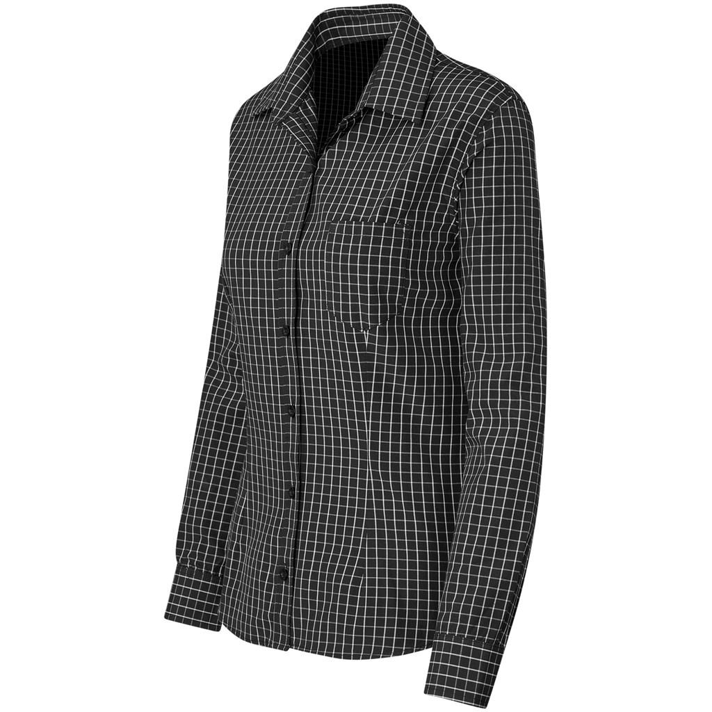 Ladies Long Sleeve Aston Shirt - Black — view 4