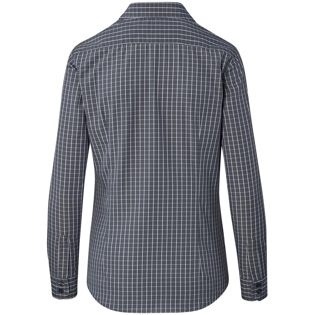 Ladies Long Sleeve Aston Shirt - Grey — view 3
