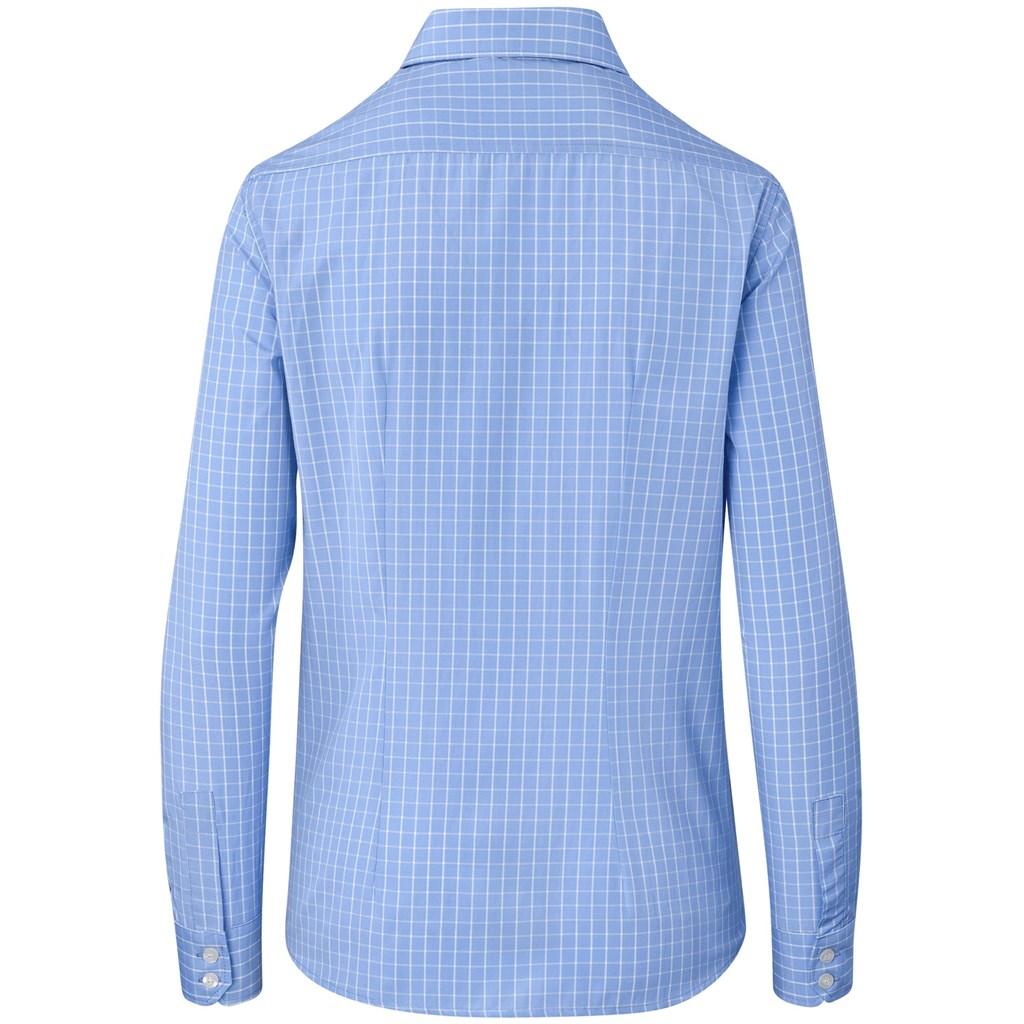 Ladies Long Sleeve Aston Shirt - Light Blue — view 3