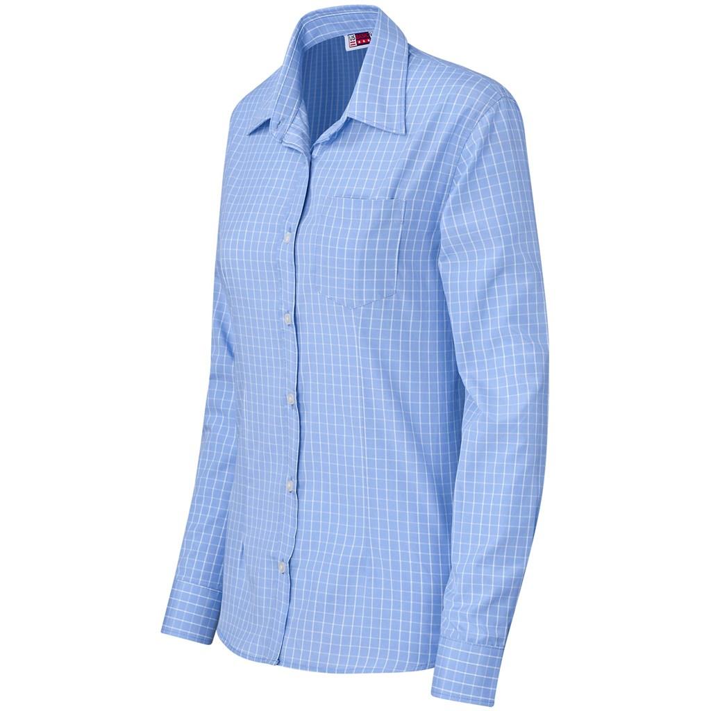 Ladies Long Sleeve Aston Shirt - Light Blue — view 2
