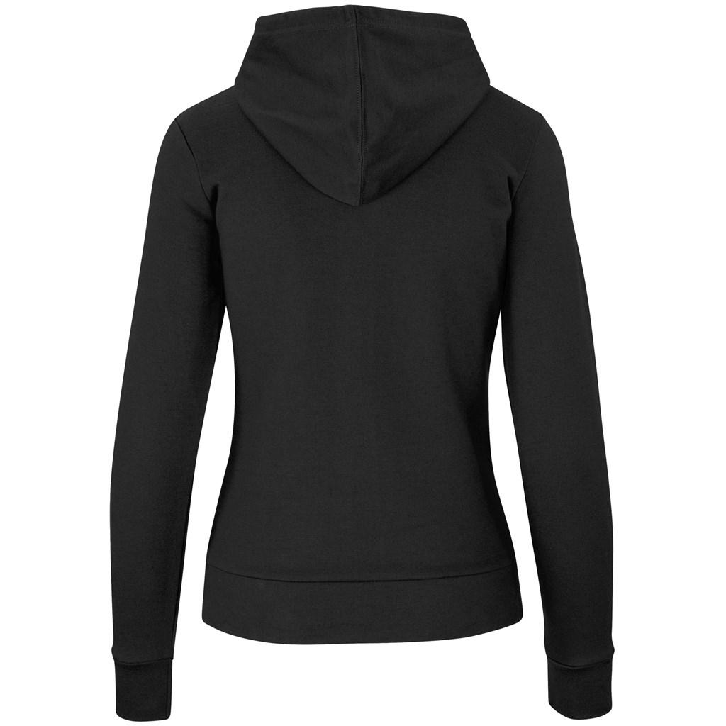 Ladies Bravo Hooded Sweater - Black — view 2