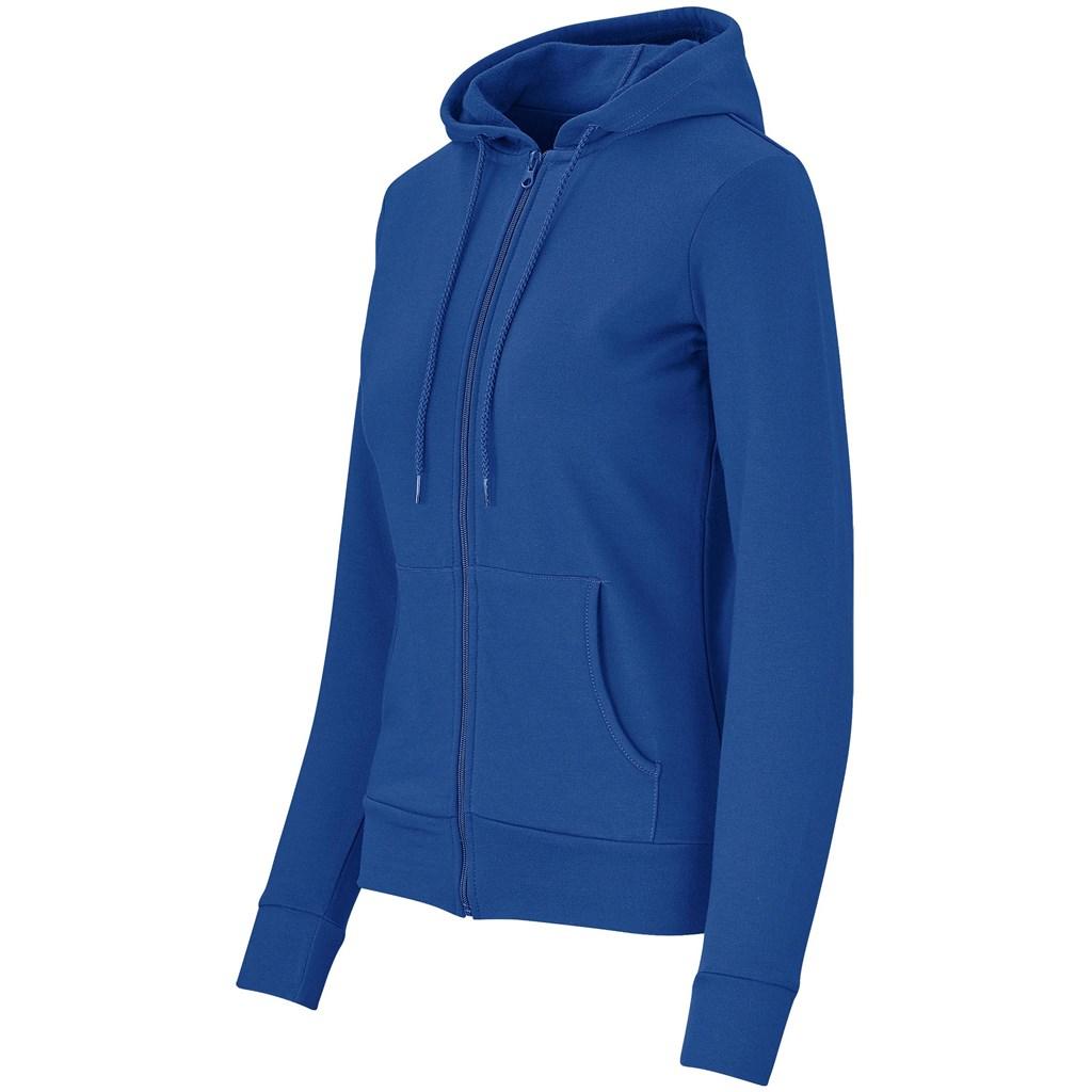 Ladies Bravo Hooded Sweater - Blue — view 2