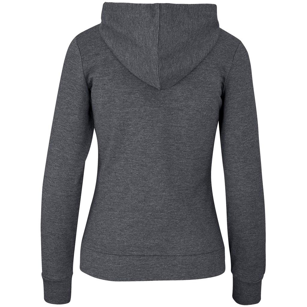 Ladies Bravo Hooded Sweater - Charcoal — view 2