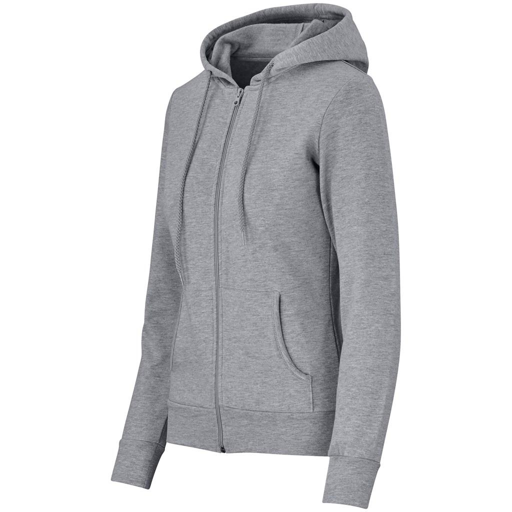 Ladies Bravo Hooded Sweater - Grey — view 3