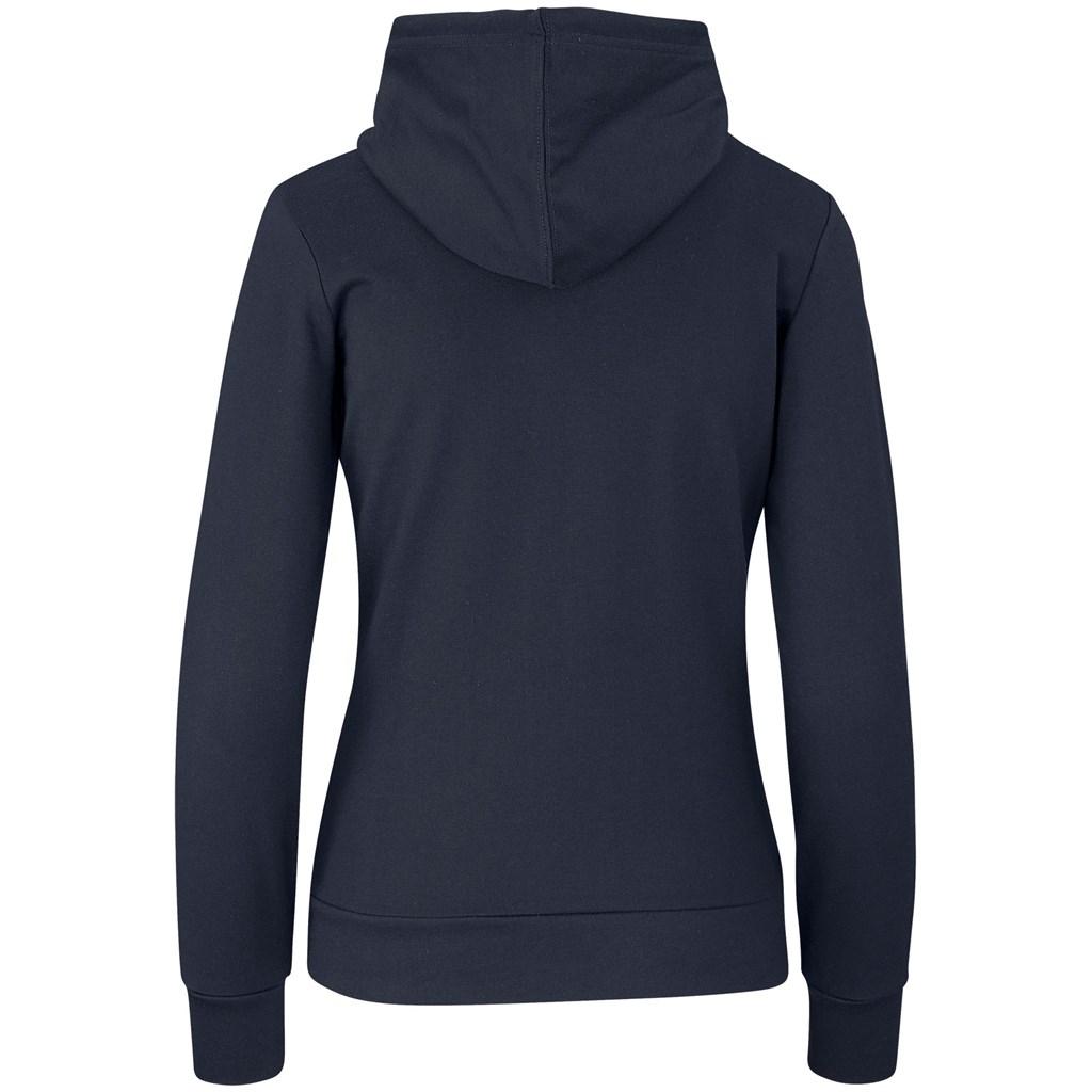 Ladies Bravo Hooded Sweater - Navy — view 2