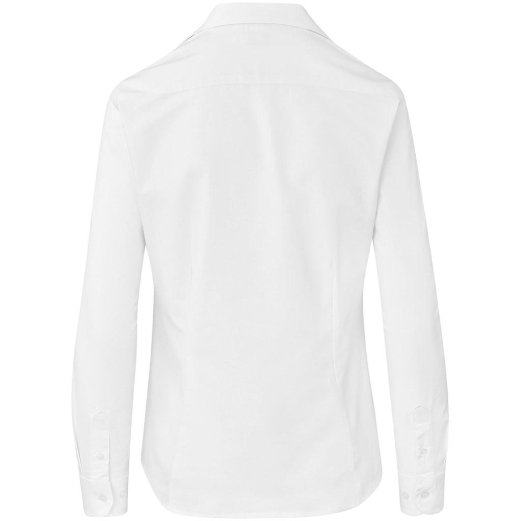 Ladies Long Sleeve Aspen Shirt - White — view 2