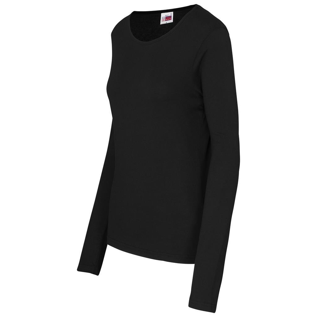 Ladies Long Sleeve Portland T-Shirt - Black — view 3