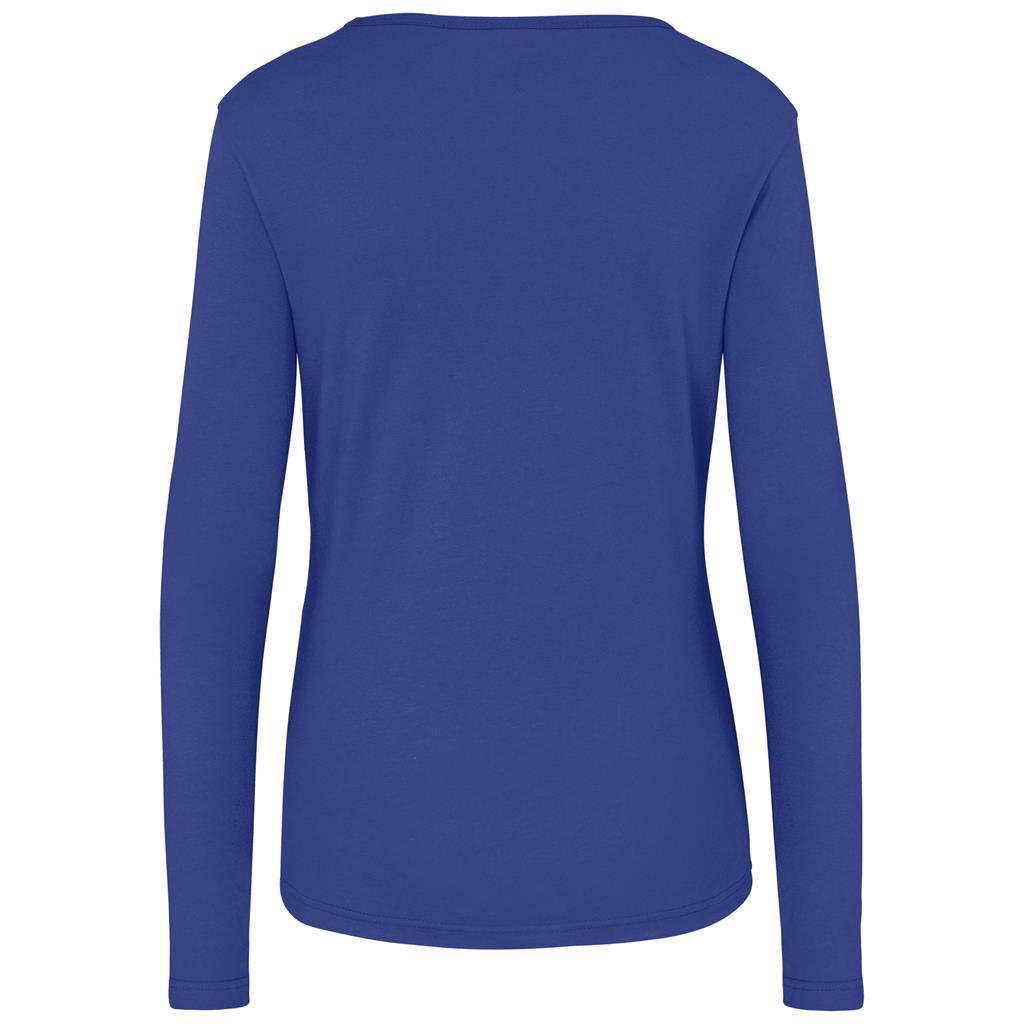 Ladies Long Sleeve Portland T-Shirt - Royal Blue — view 2