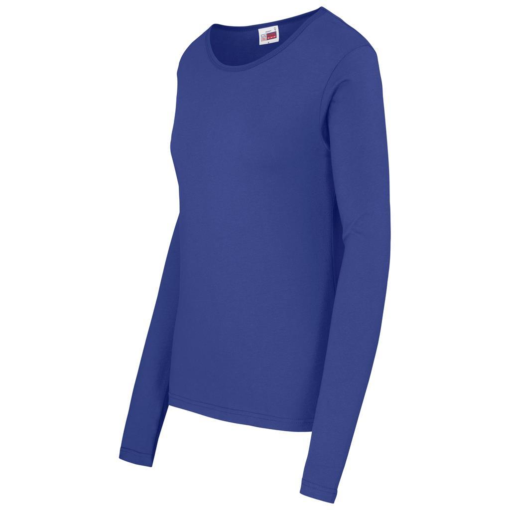 Ladies Long Sleeve Portland T-Shirt - Royal Blue — view 3
