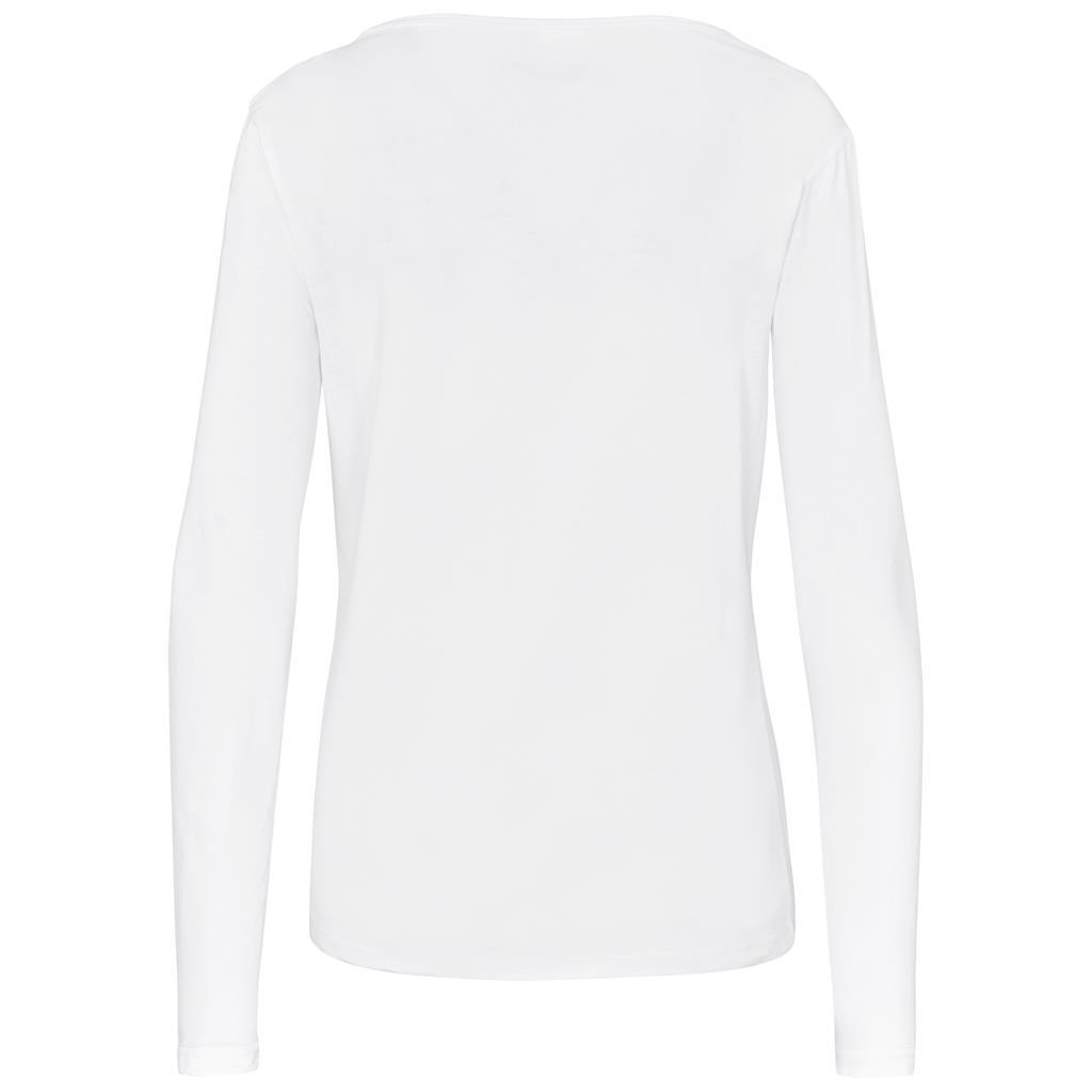 Ladies Long Sleeve Portland T-Shirt - White — view 2