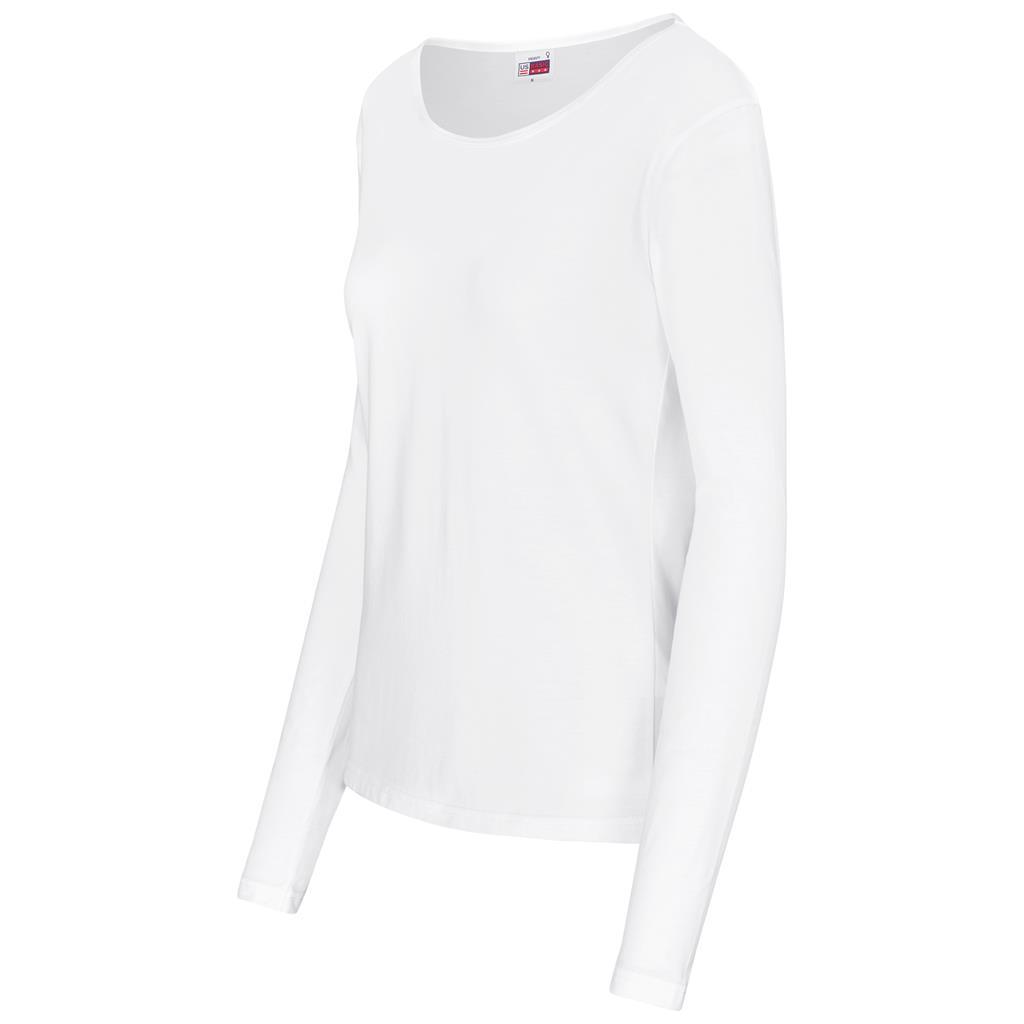 Ladies Long Sleeve Portland T-Shirt - White — view 3