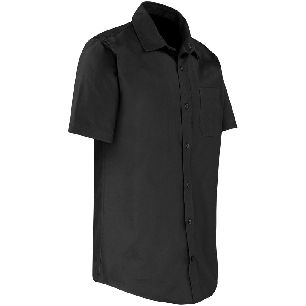 Mens Short Sleeve Milano Shirt - Black — view 3