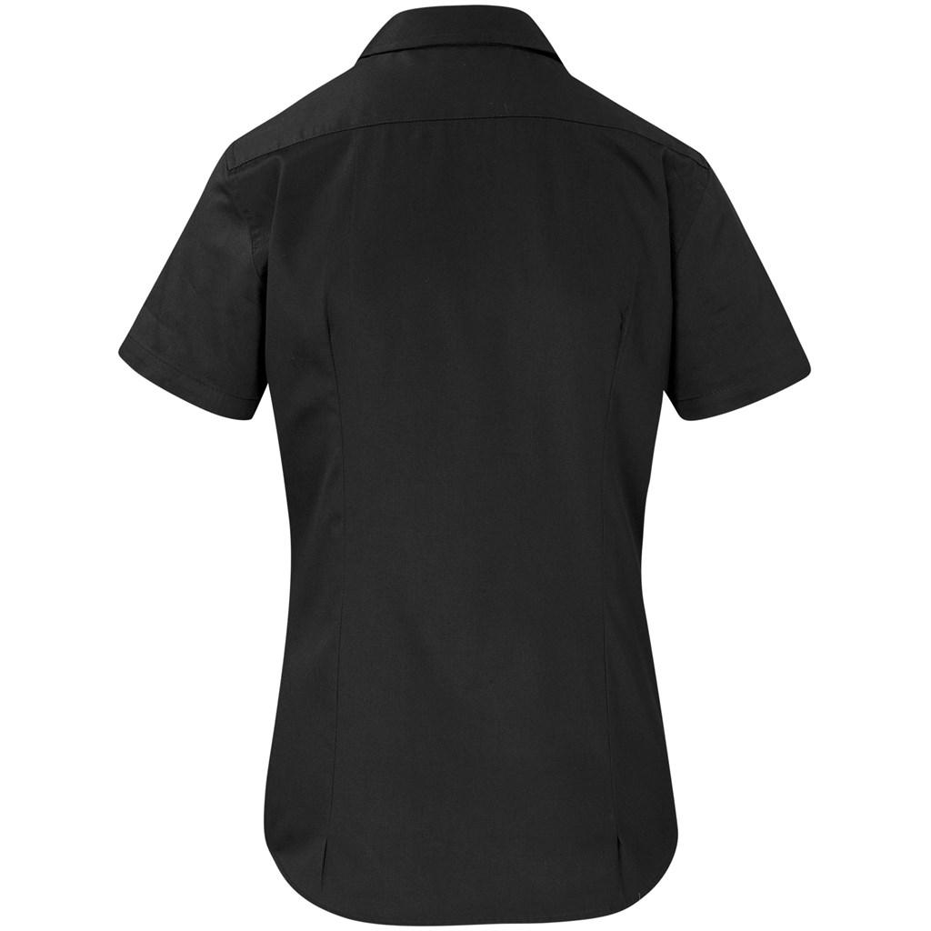 Ladies Short Sleeve Milano Shirt - Black — view 2