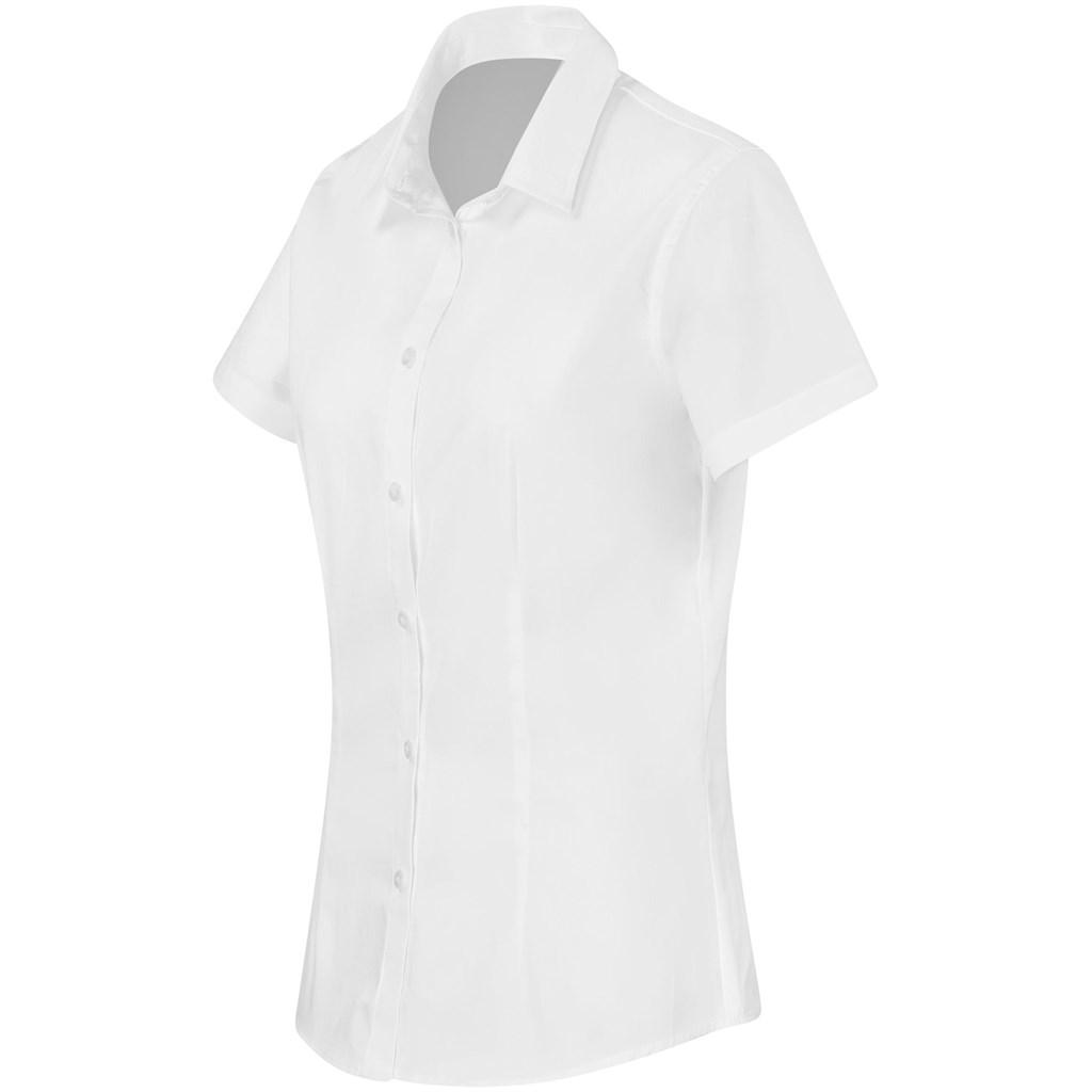 Ladies Short Sleeve Milano Shirt - White — view 3