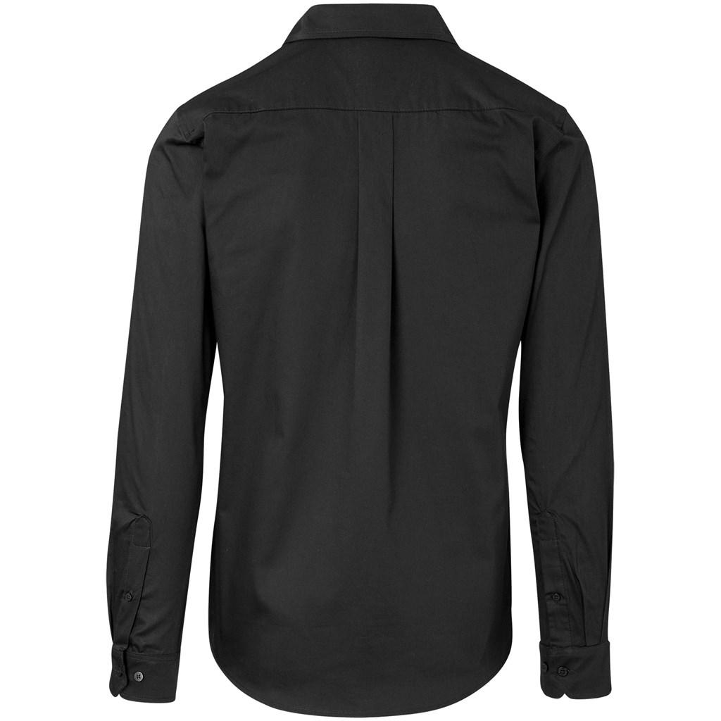Mens Long Sleeve Milano Shirt - Black — view 3
