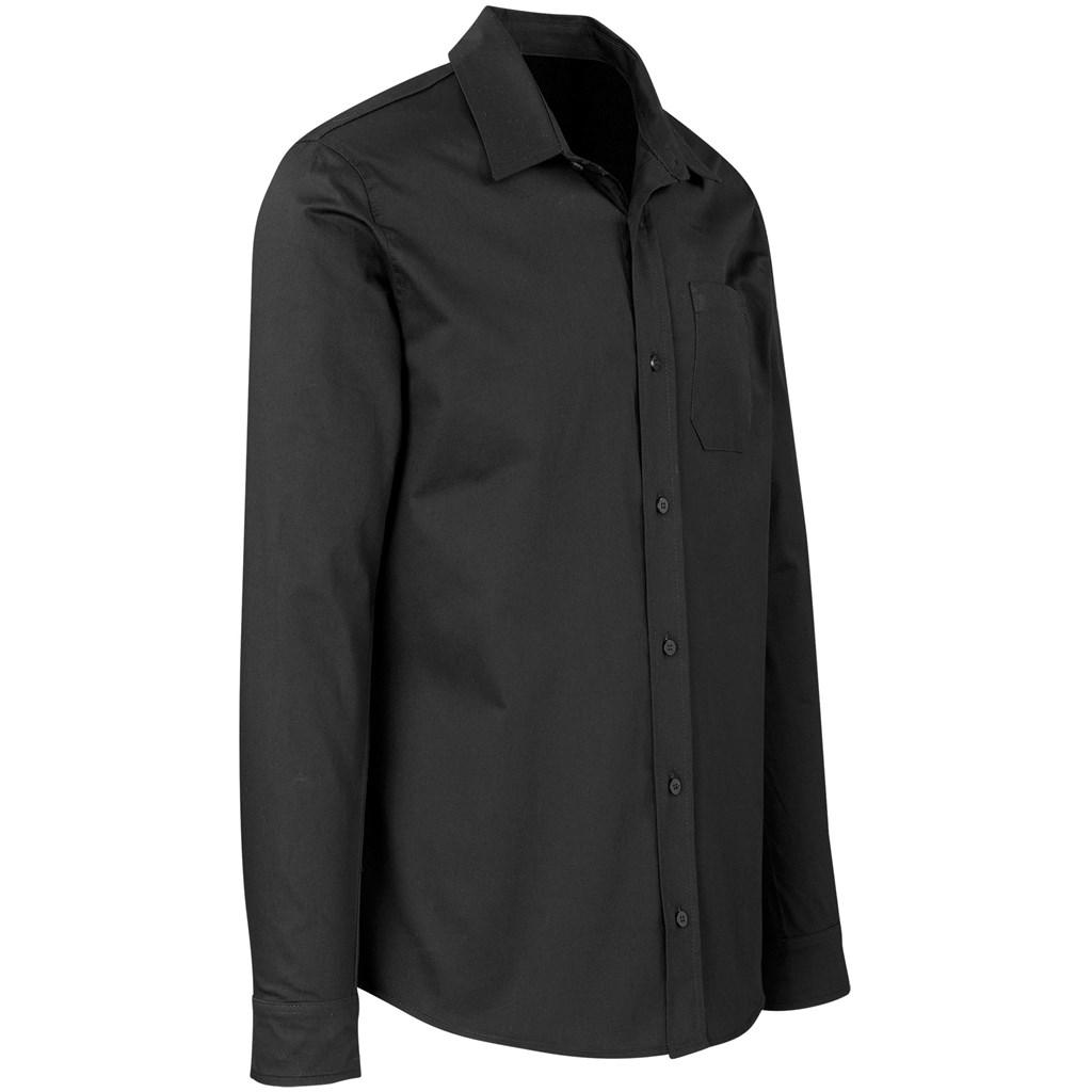 Mens Long Sleeve Milano Shirt - Black — view 2
