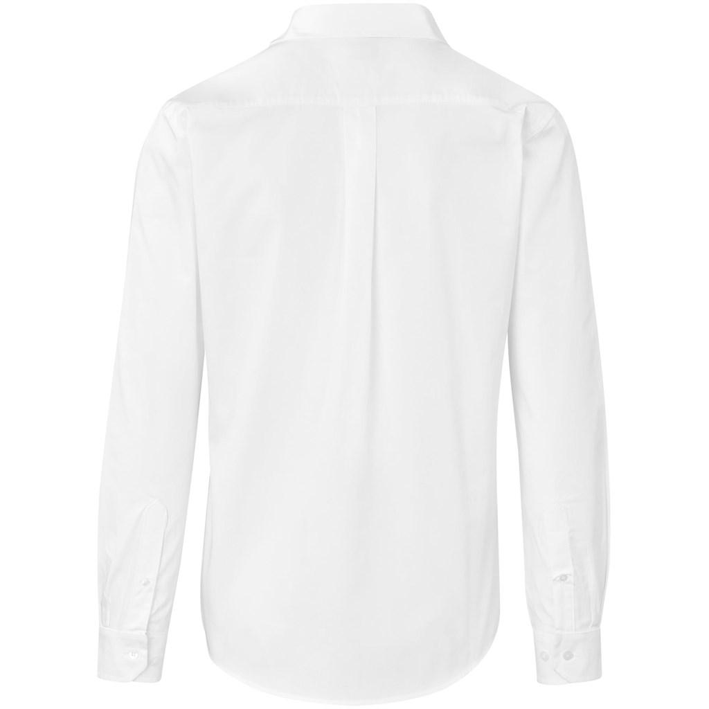 Mens Long Sleeve Milano Shirt - White — view 2