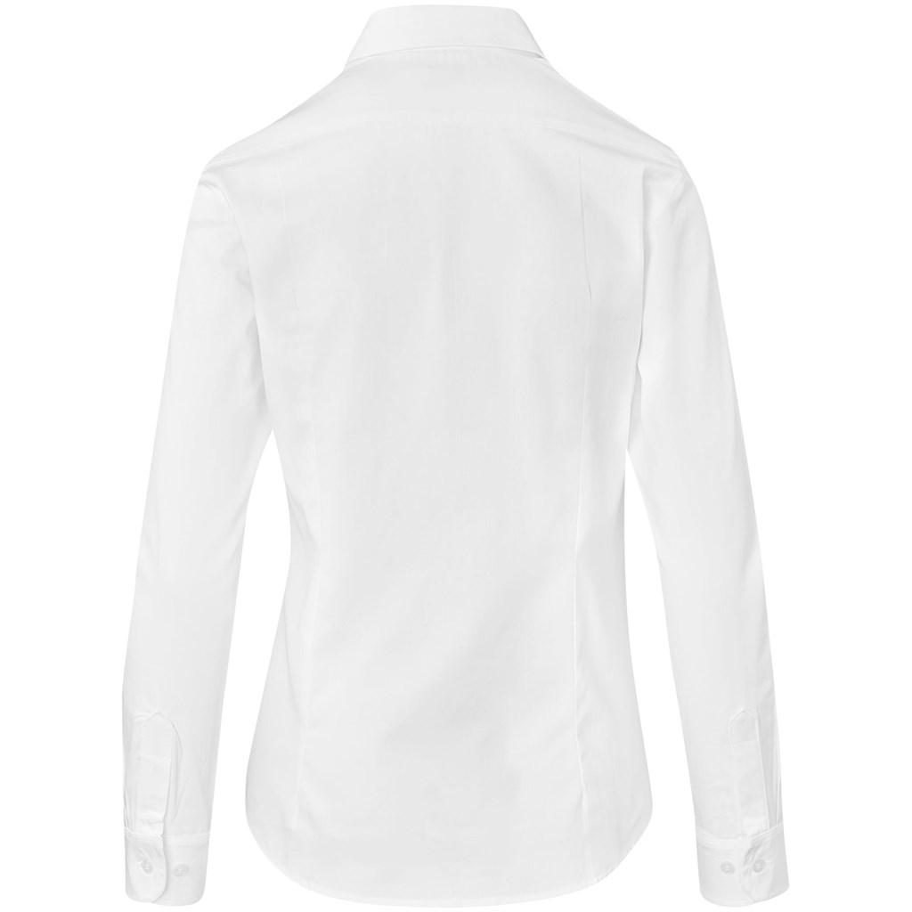 Ladies Long Sleeve Milano Shirt - White — view 2
