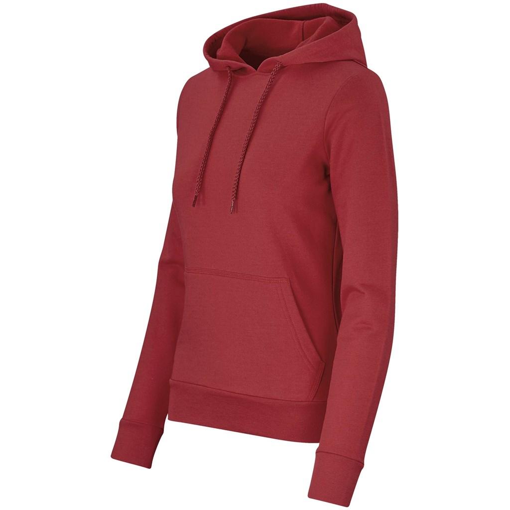 Ladies Omega Hooded Sweater - Red — view 2