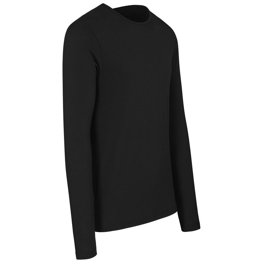Mens Long Sleeve Portland T-Shirt - Black — view 2