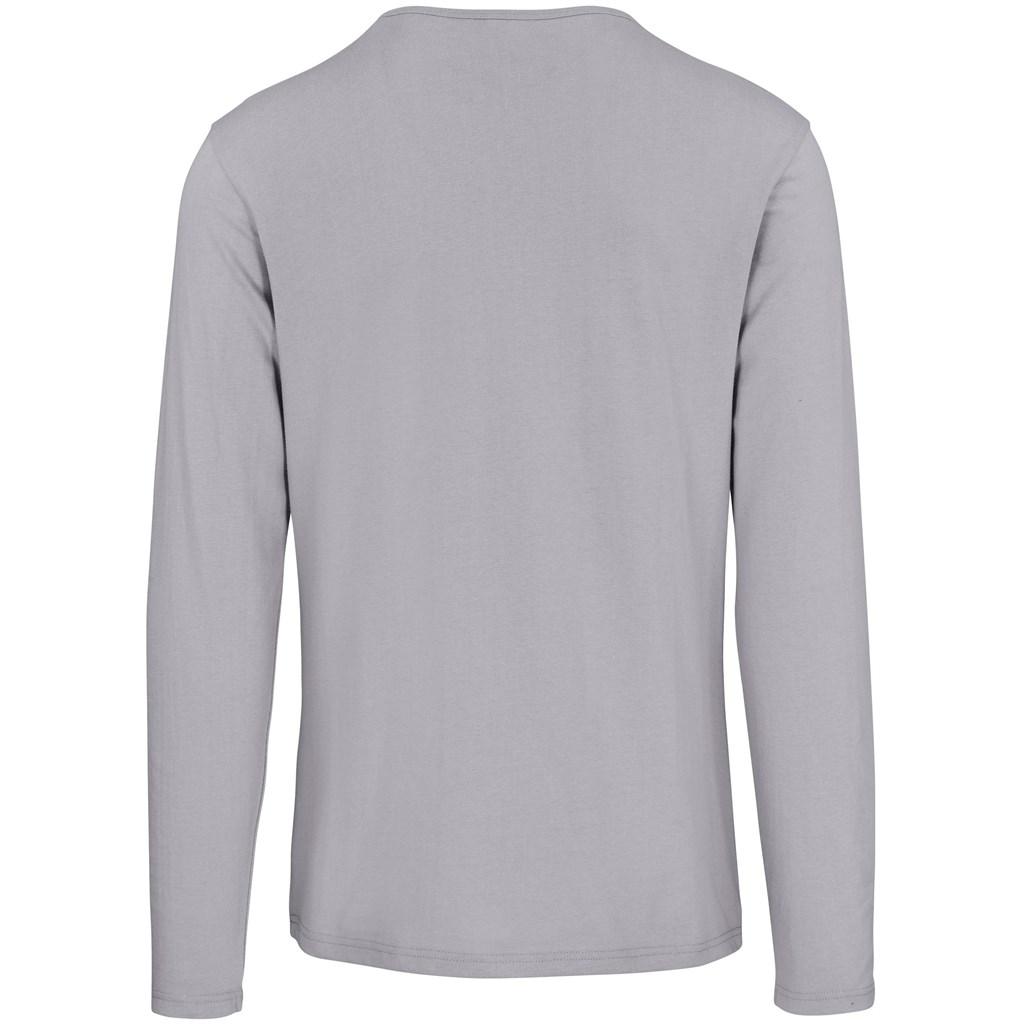 Mens Long Sleeve Portland T-Shirt - Grey — view 2