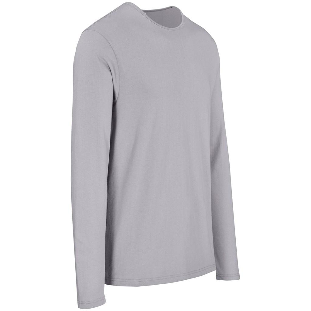 Mens Long Sleeve Portland T-Shirt - Grey — view 3
