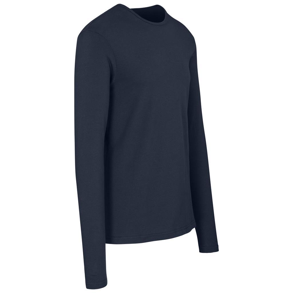 Mens Long Sleeve Portland T-Shirt - Navy — view 2
