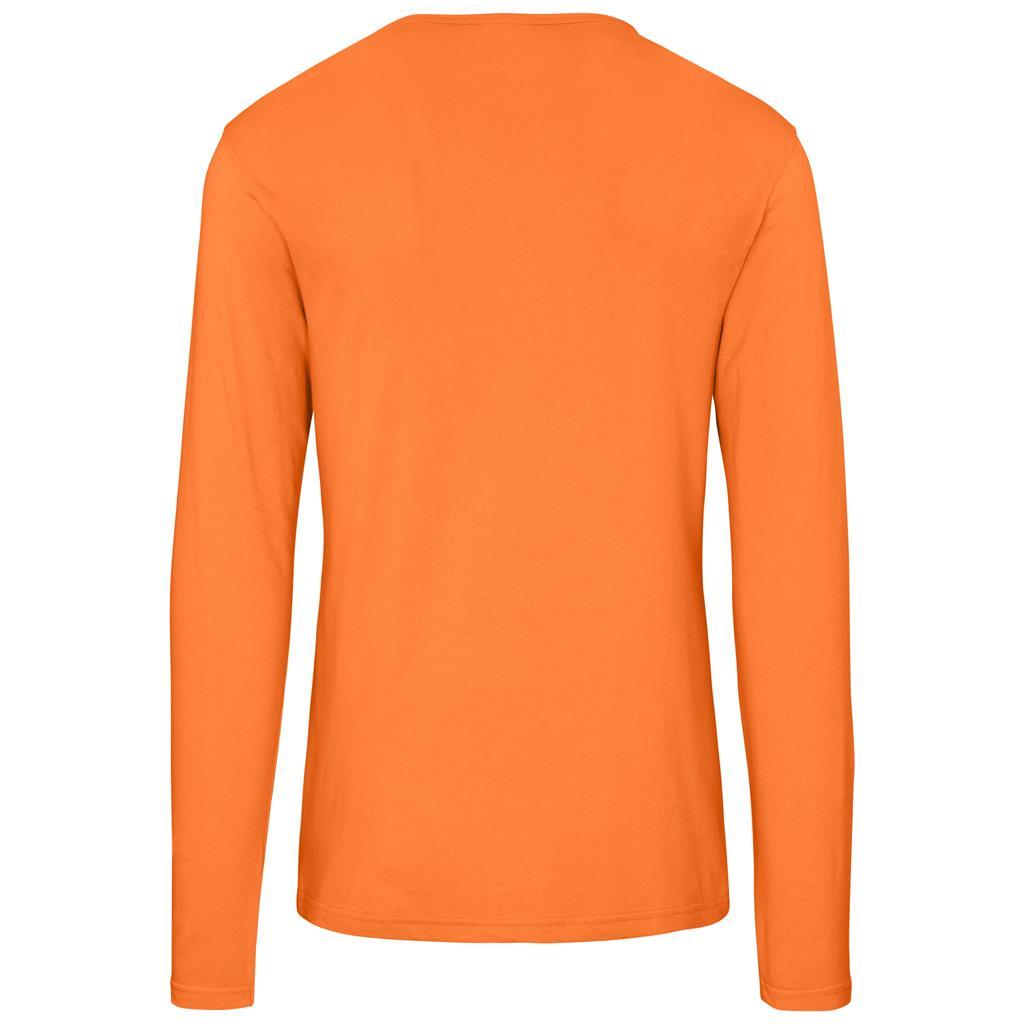 Mens Long Sleeve Portland T-Shirt - Orange — view 2