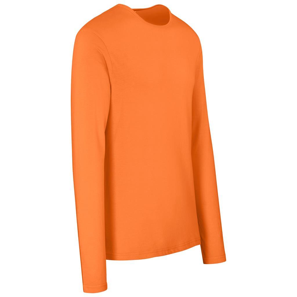 Mens Long Sleeve Portland T-Shirt - Orange — view 3