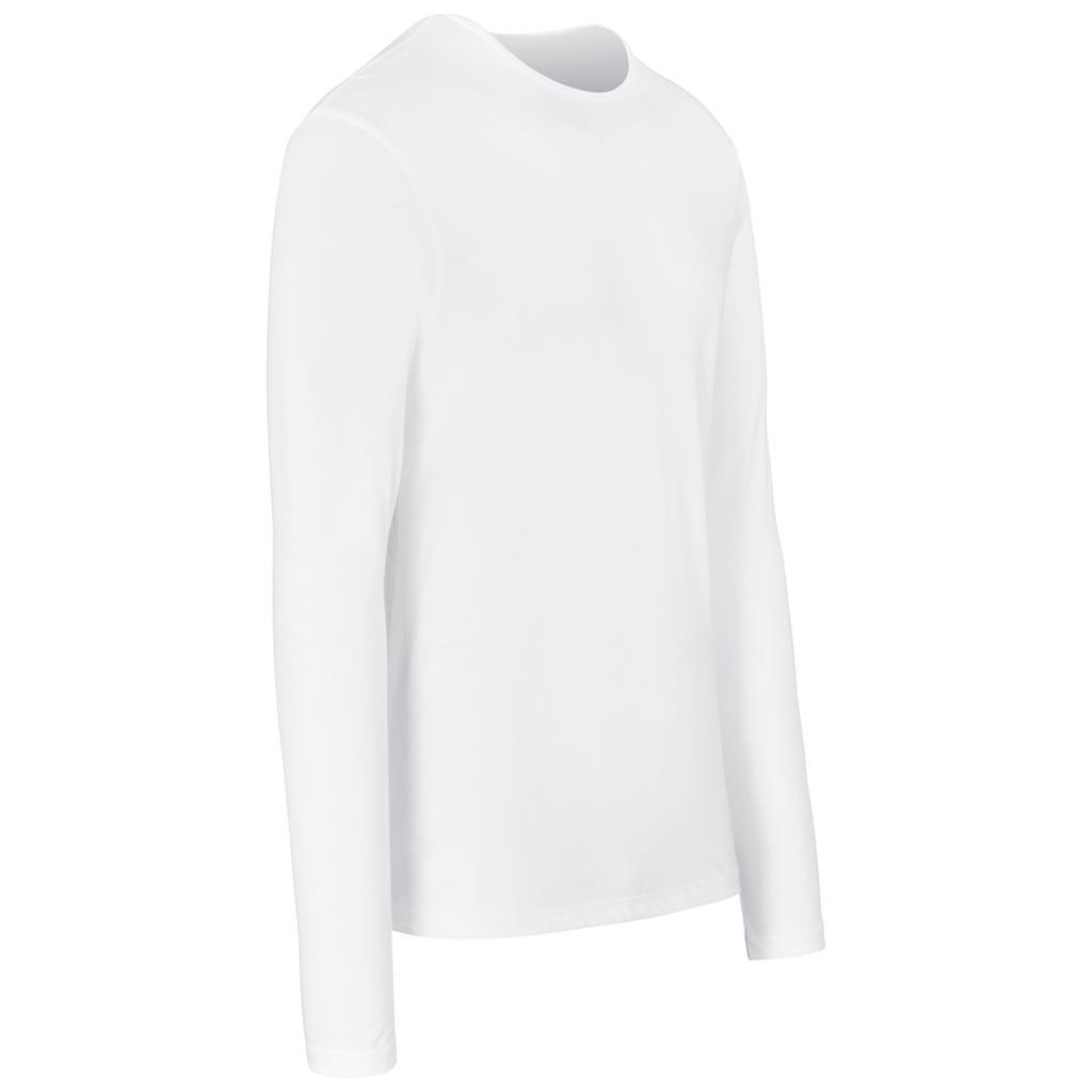 Mens Long Sleeve Portland T-Shirt - White — view 3