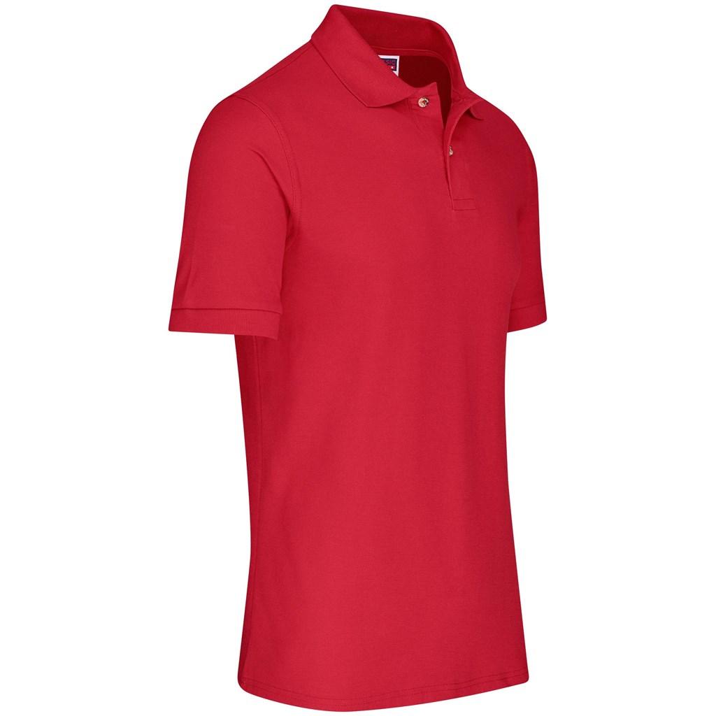 Mens Boston Golf Shirt - Red — view 3