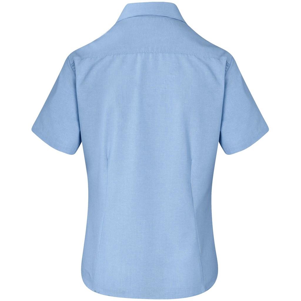 Ladies Short Sleeve Aspen Shirt - Blue — view 2