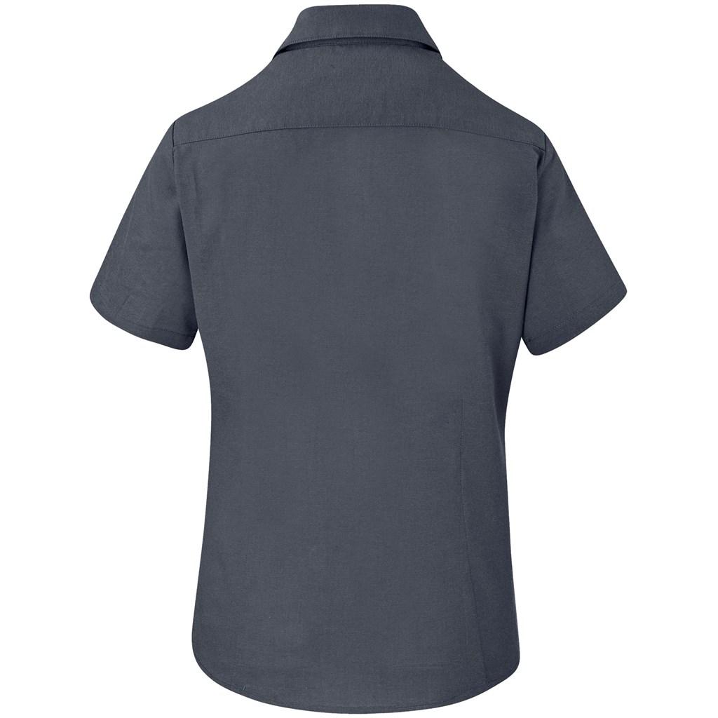Ladies Short Sleeve Aspen Shirt - Grey — view 2