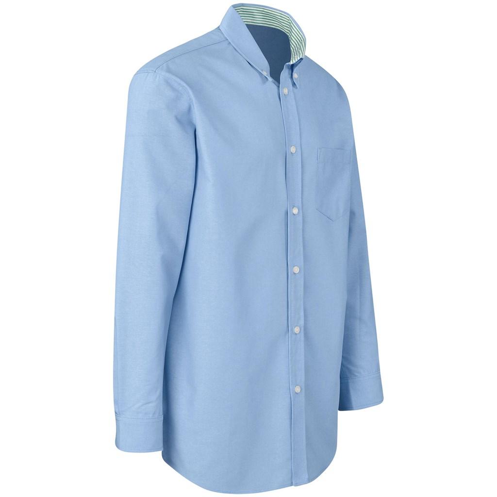 Mens Long Sleeve Aspen Shirt - Blue — view 2