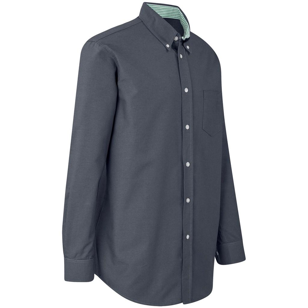 Mens Long Sleeve Aspen Shirt - Grey — view 3