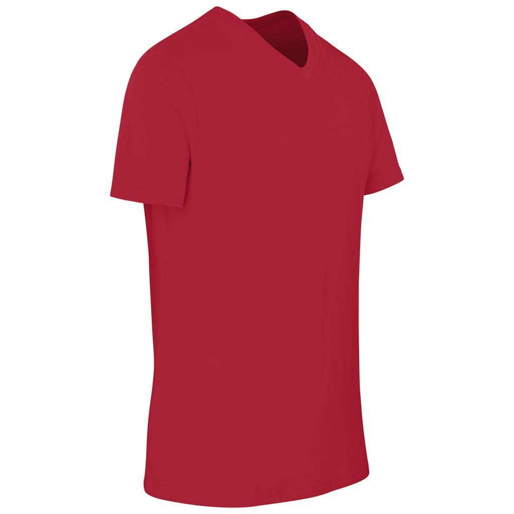 Mens Super Club 165 V-Neck T-Shirt - Red — view 2