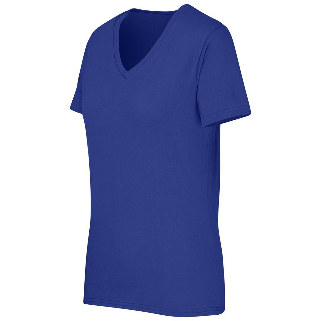 Ladies Super Club 165 V-Neck T-Shirt - Royal Blue — view 3
