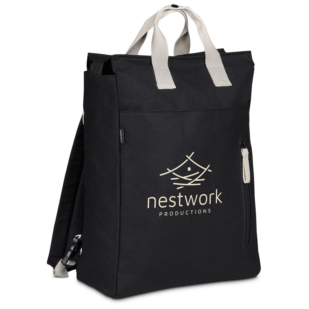 Serendipio Cityline Cotton Canvas Laptop Backpack — view 17