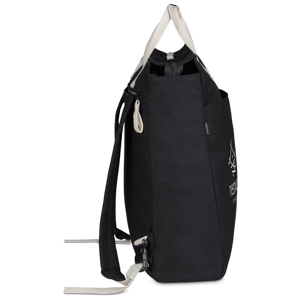 Serendipio Cityline Cotton Canvas Laptop Backpack — view 18
