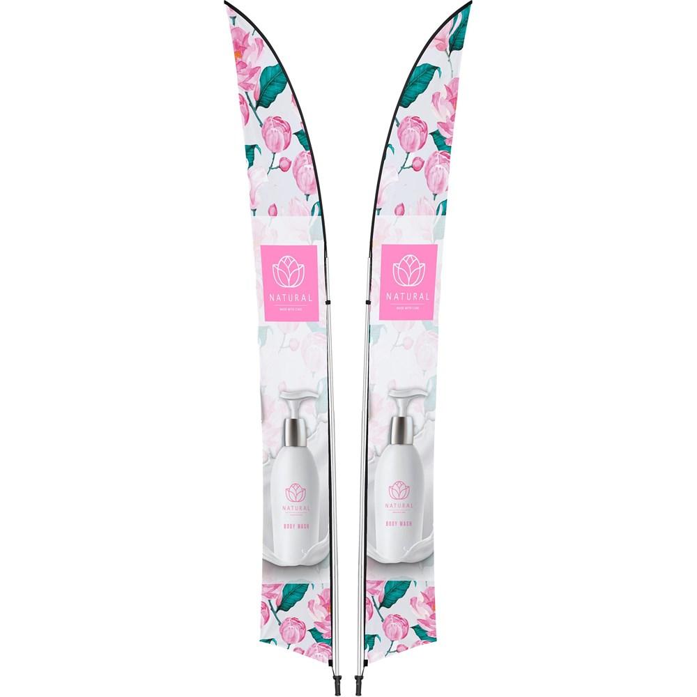 Legend 4M Sublimated Arcfin Double-Sided Flying Banner - 1 complete unit