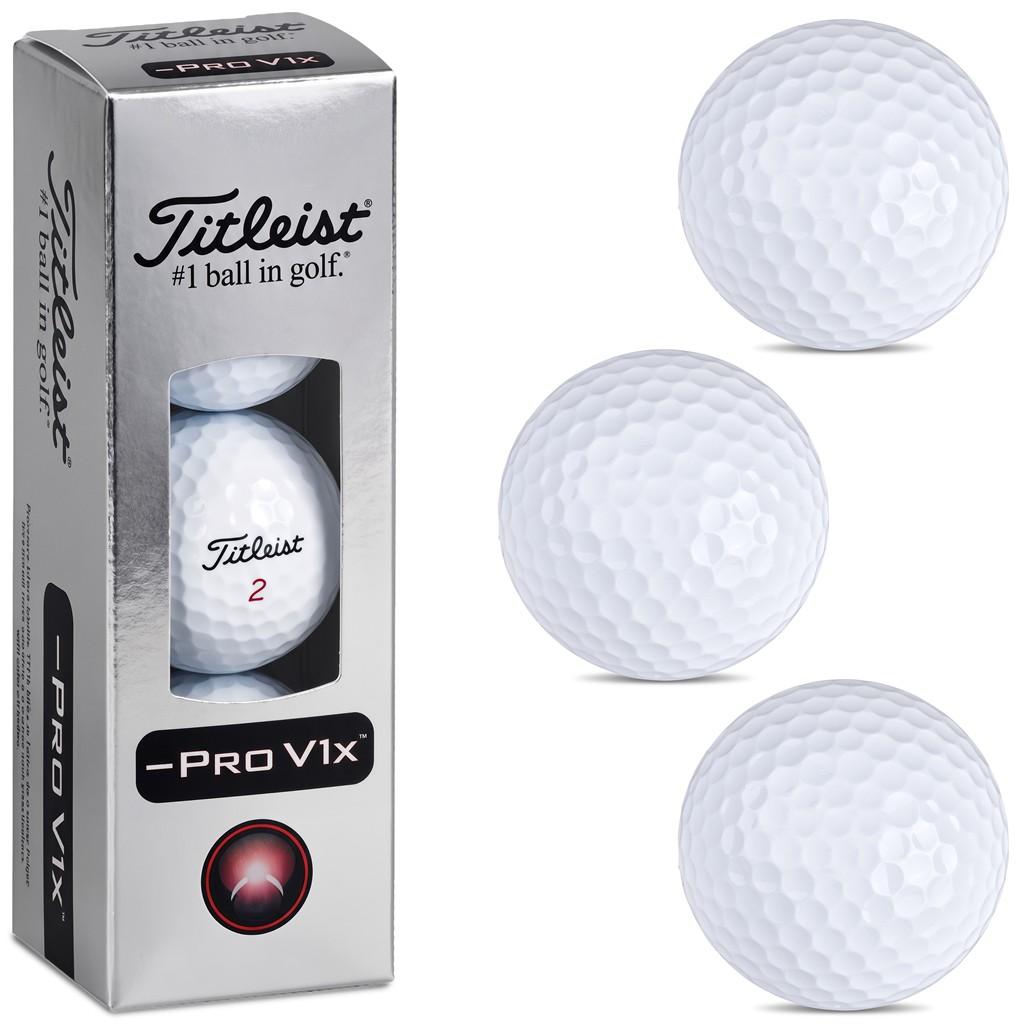 Titleist ProV1X Golf Balls (Sleeve of 3), view 2