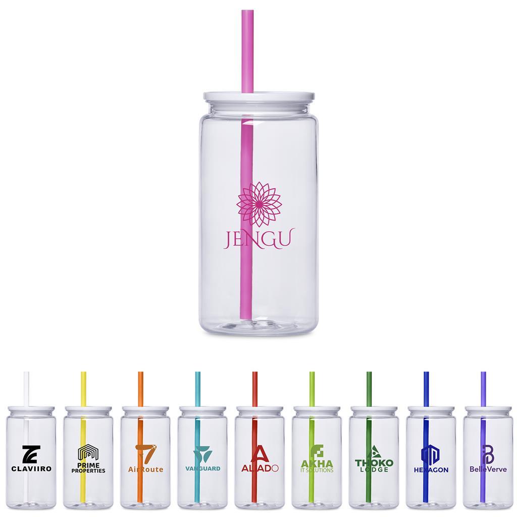 Altitude Mina Plastic Tumbler and Straw - 550ml