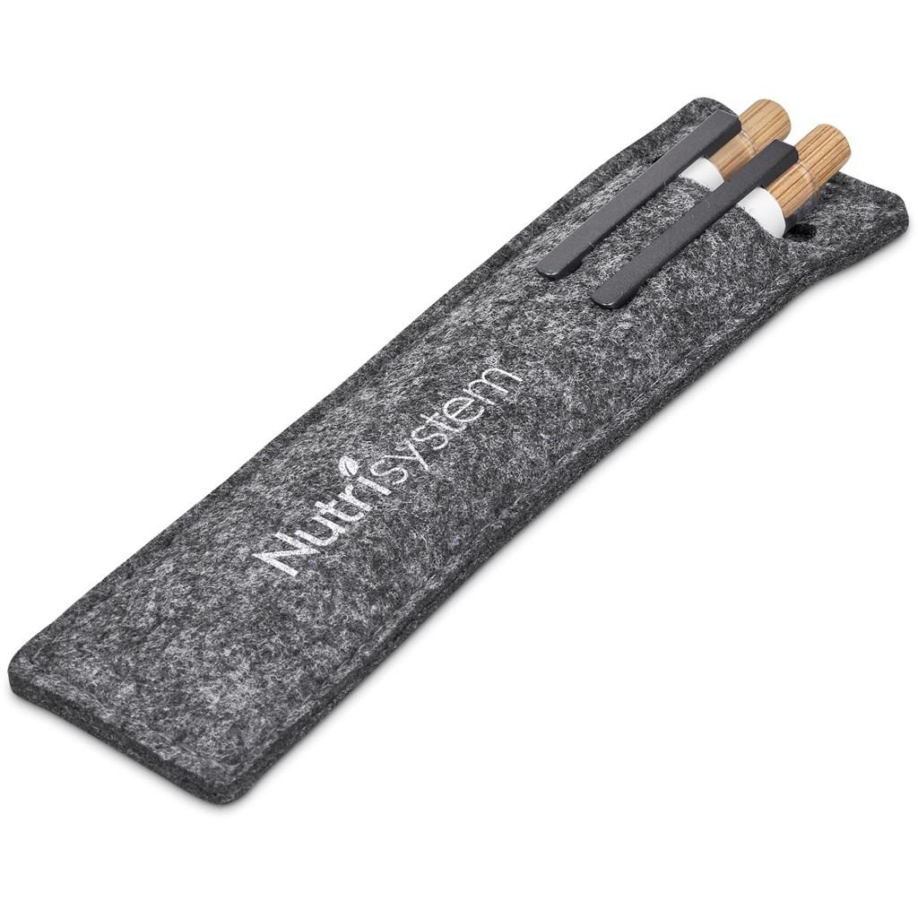 Okiyo Mimo Recycled Aluminum Ball Pen & Pencil Set - Solid White — view 9