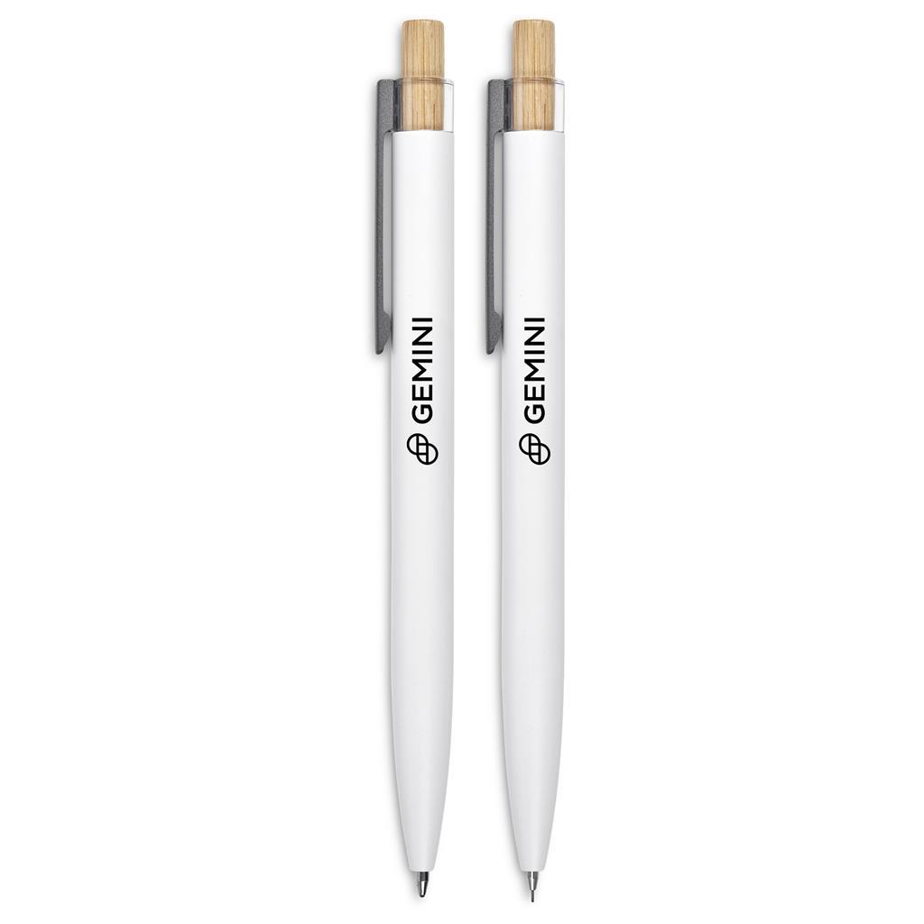 Okiyo Mimotu Ball Pen & Pencil Set - Solid White — view 8
