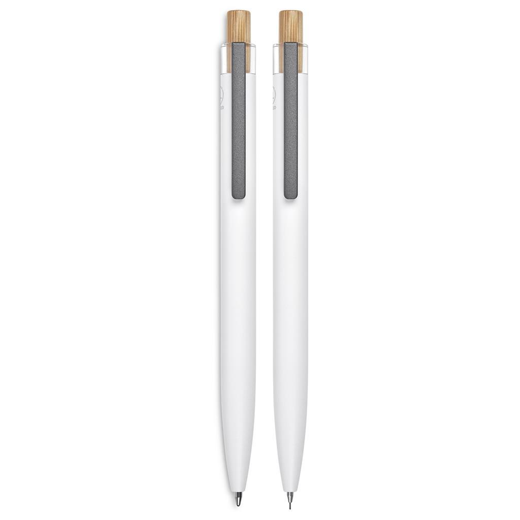 Okiyo Mimotu Ball Pen & Pencil Set - Solid White — view 2
