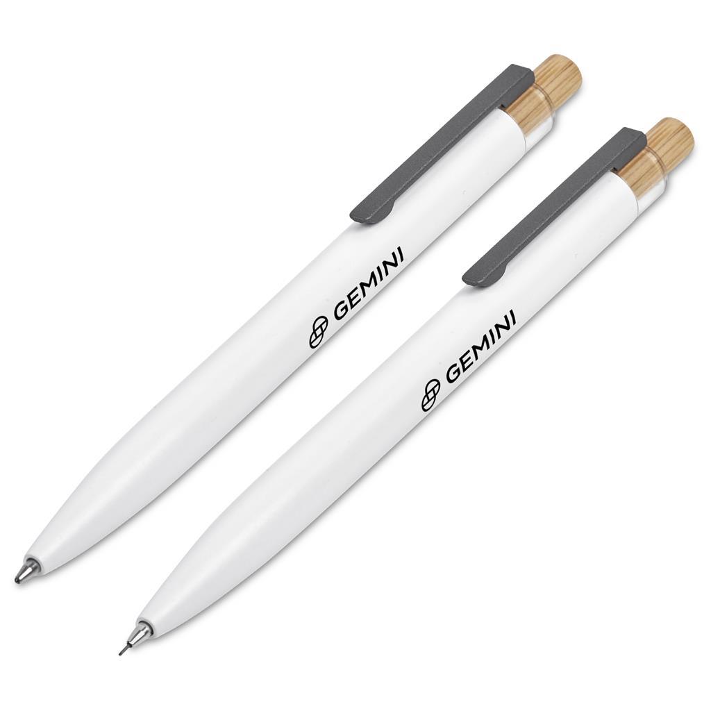 Okiyo Mimotu Ball Pen & Pencil Set - Solid White — view 11