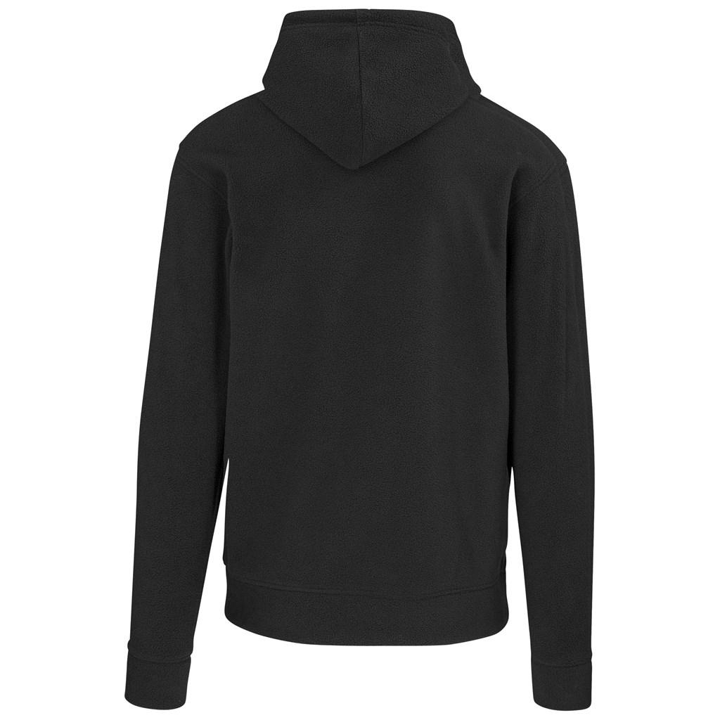 Mens Dawson Polar Fleece Hooded Sweater - Black — view 3