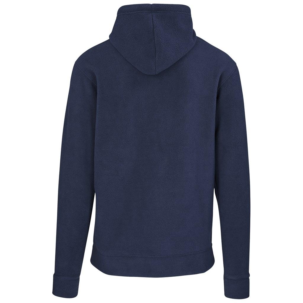 Mens Dawson Polar Fleece Hooded Sweater - Navy — view 3