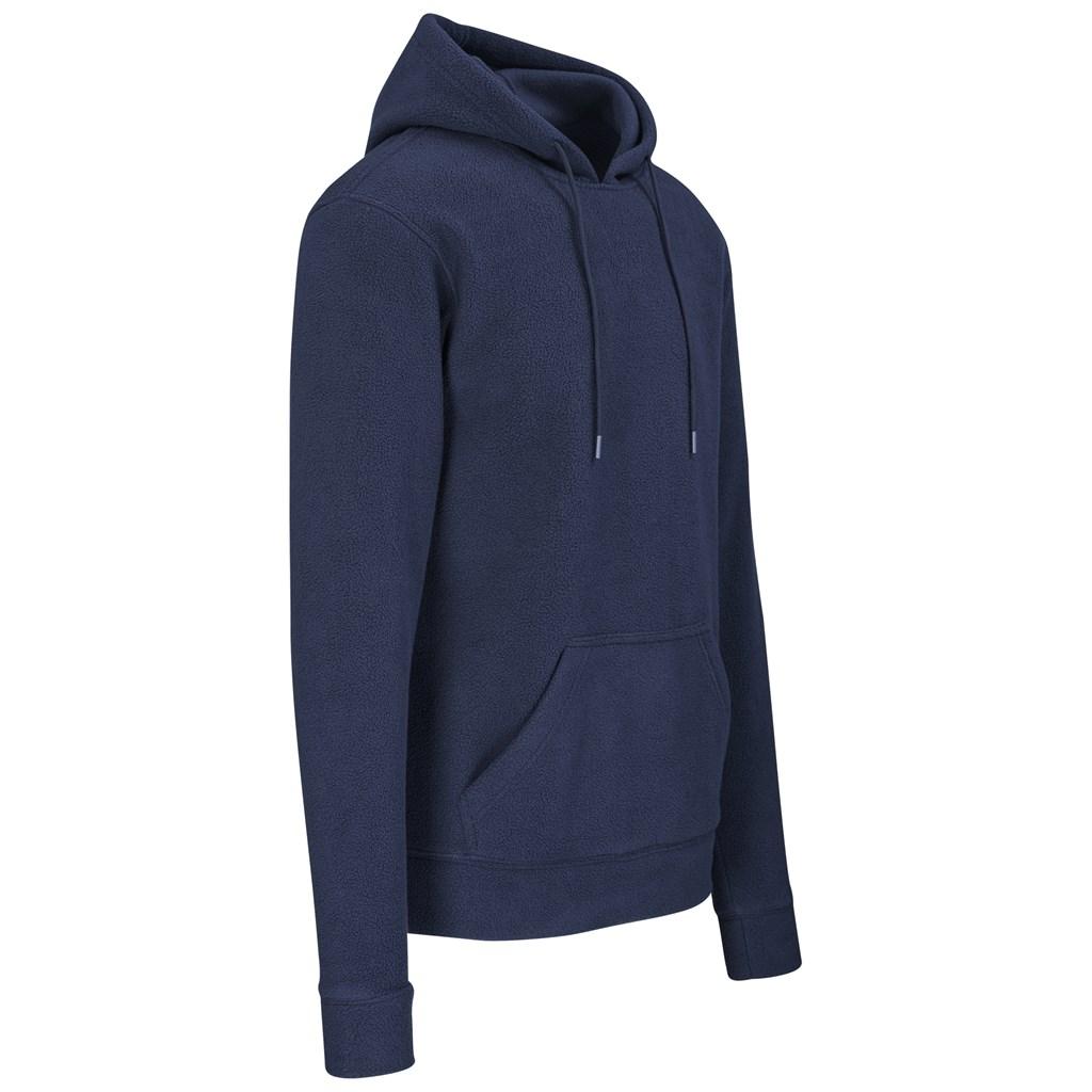 Mens Dawson Polar Fleece Hooded Sweater - Navy — view 2