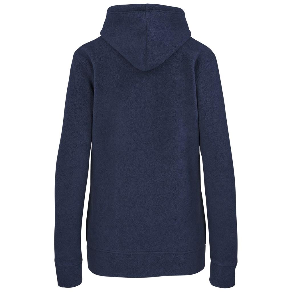 Ladies Dawson Polar Fleece Hooded Sweater - Navy — view 3